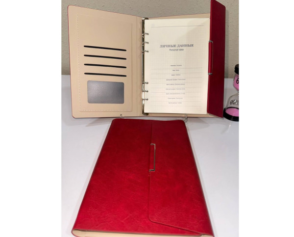 Qizil rangli bloknot - 168-54